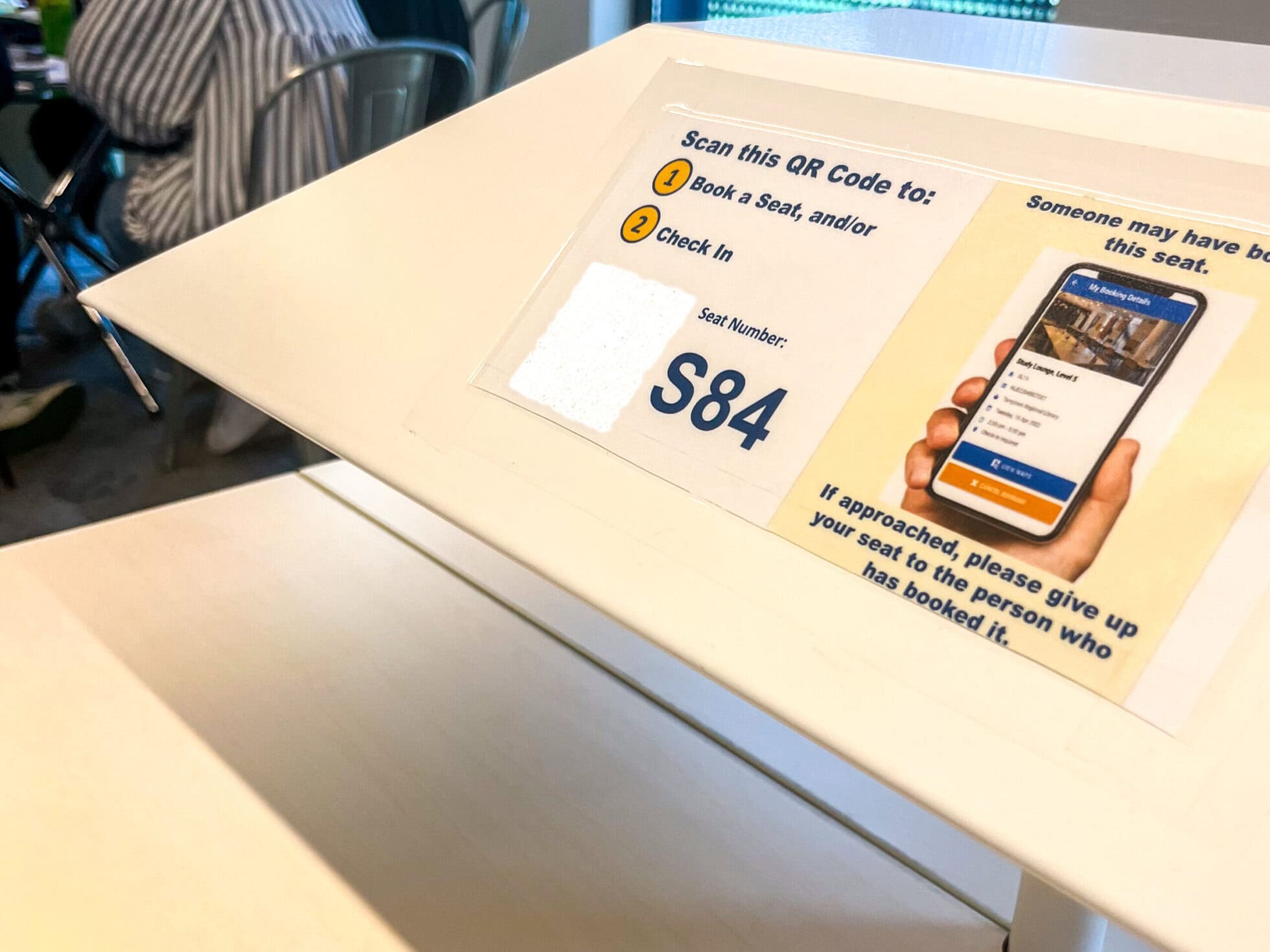 Digital check-in station at CoWorkSpace for seamless workspace booking.