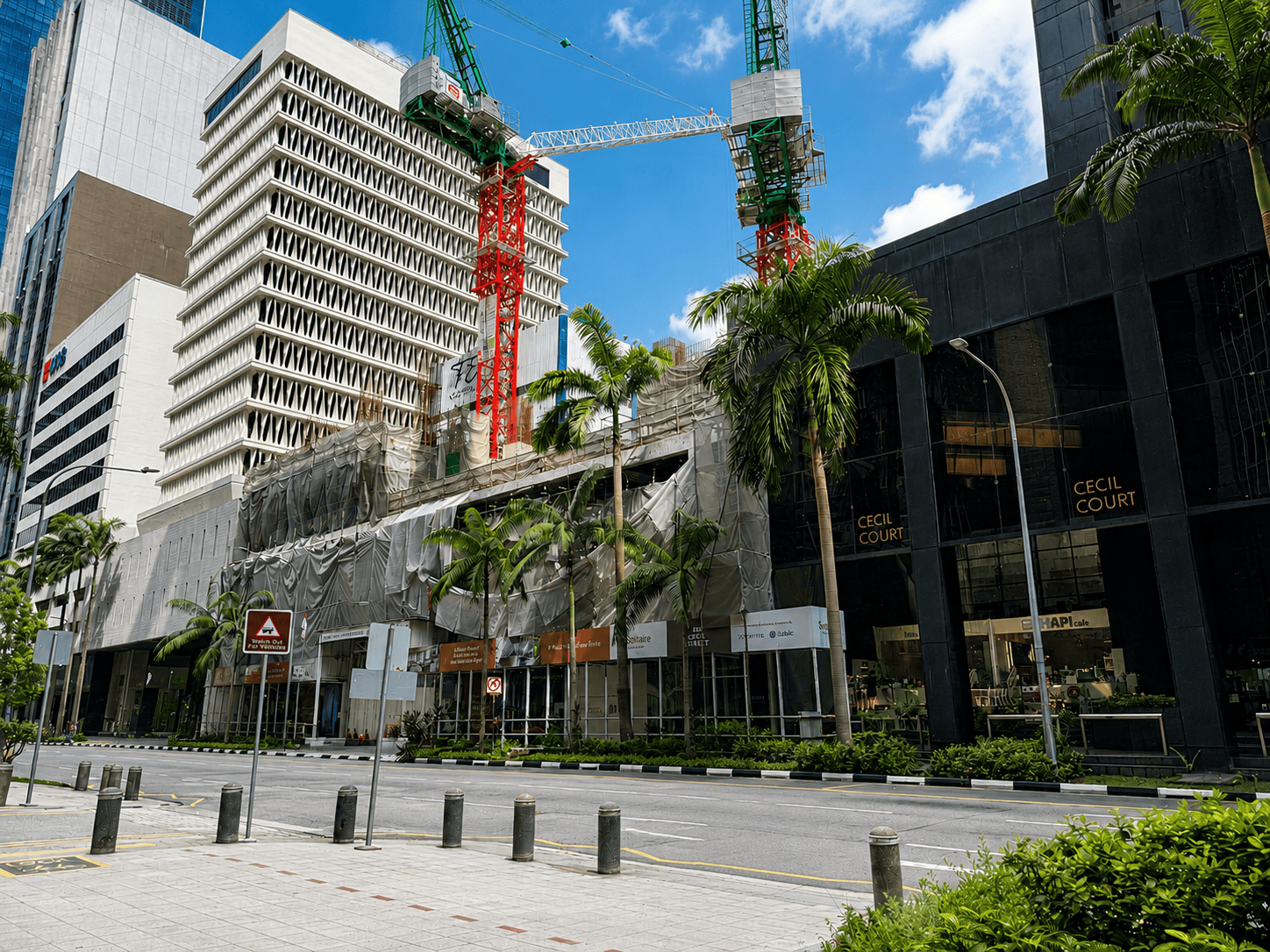 Cecil Court Construction Panorama